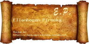 Ellenbogen Piroska névjegykártya