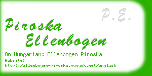 piroska ellenbogen business card